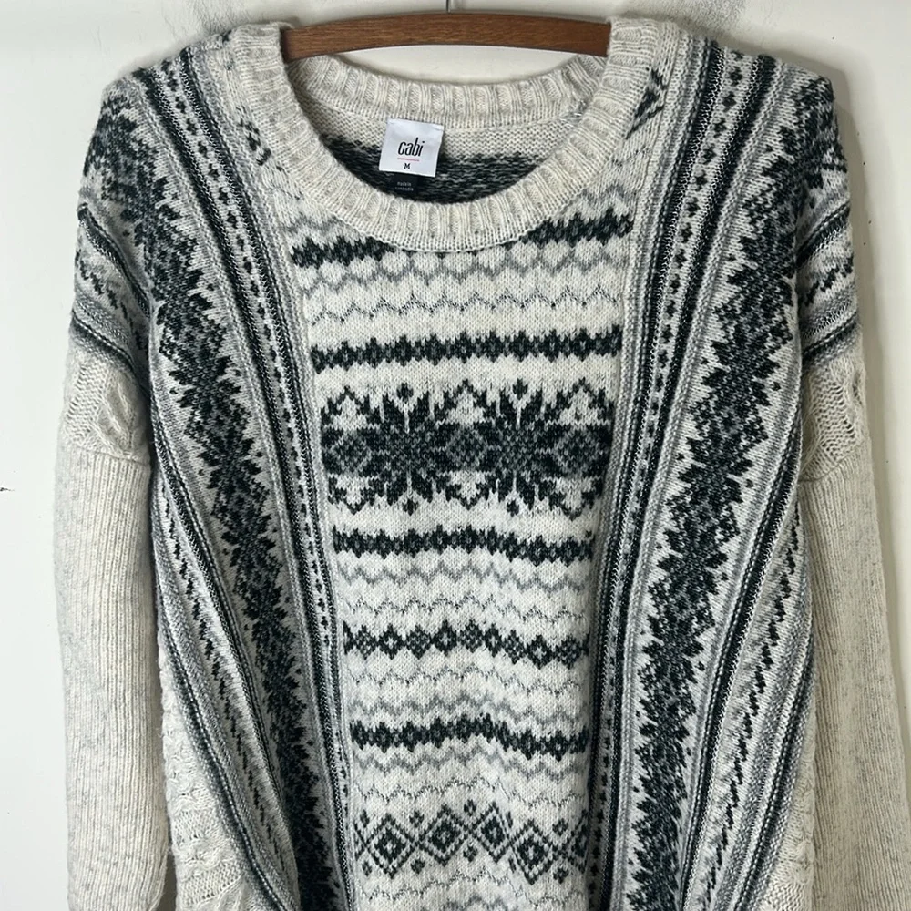 CABI Chalet Pullover Sweater 4410 Holiday Festive Size Medium - Picture 11 of 16